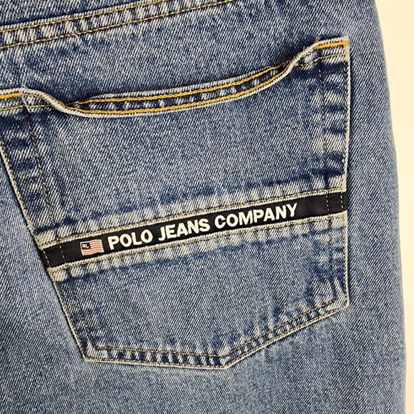 Polo Jeans Co. Jeans Mens 36x30 Blue Denim Baggy High Rise Pants - Picture 8 of 12